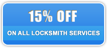 15% of on all locksmith services